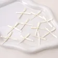 Mini fiocchi delicati in raso crema per accessori capelli fai-da-te e lavori creativi - Beige