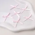 Piccoli fiocchi di raso rosa in poliestere per accessori per capelli e lavoretti fai-da-te - Rosa