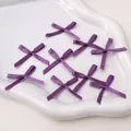 Mini fiocchi in nastro di poliestere viola scuro per fermagli e decorazioni creative fai-da-te. - Viola Scuro