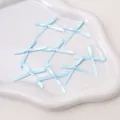 Mini fiocchi in nastro di poliestere celeste fatti a mano per accessori capelli fai da te - Celeste