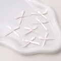 Piccoli fiocchi in nastro di raso rosa fatti a mano per fermagli e accessori fai-da-te - Rosa pelle