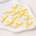 Mini fiocchi di raso giallo fatti a mano per accessori per capelli fai da te e hobby - Oro