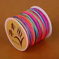 0.8mm multicolor jade thread for DIY jewelry making and braiding - 0.8mm (1 Piece) / Multicolor (Approx 45m)