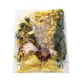 Set di materiali fai-da-te con fiori secchi assortiti in busta trasparente - Pacchetto Materiale a Stile Fisso / 1 Sacchetto (Circa 17,5 g) / verde-giallo