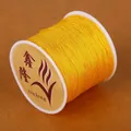 High-quality bright yellow 0.8mm braided nylon jade thread cord for DIY jewelry making - 0.8mm (1 Piece) / Yellow (Approx 45m)