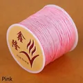 High quality pink 0.8mm Jade thread spool for DIY handmade jewelry and bracelet weaving - 0.8mm (1 Piece) / Pink (Approx 45m)