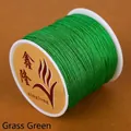 0.8mm grass green jade thread for DIY jewelry making and braiding - 0.8mm (1 Piece) / Grass Green (Approx 45m)