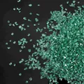 Irregular green AB iridescent crushed glass stones for DIY craft filler and nail art decoration - Green