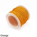 0.8mm braided nylon jade thread for DIY jewelry making in vibrant orange yellow color - 0.8mm (1 Piece) / Orange Yellow (Approx. 45m)