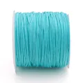 0.8mm bright blue jade thread cord spool for DIY jewelry making and knotting - 0.8mm (1 Piece) / Peacock Blue (Approx. 45m)