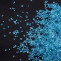 Iridescent blue crushed glass chips for DIY jewelry crafts and nail art decoration - Lake Blue