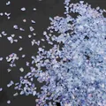 Iridescent light blue crushed glass shards, irregular crystal stones for DIY nail art crafts - Light Blue Purple