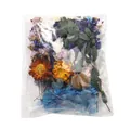 Set di mini fiori secchi colorati per decorazione di biglietti e progetti creativi fai da te - Kit materiale fai-da-te / Confezione da 17,5g / Blu scuro