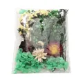 Assortimento di mini fiori secchi per fai da te in confezione trasparente - Kit materiale fai-da-te / Confezione da 17,5g / Verde scuro
