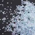 Irregular light blue AB iridescent glass chips for DIY jewelry crafts and nail art filler - Blue Pink Mix