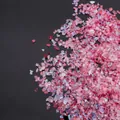 Irregular pink iridescent AB crushed glass stones for DIY crafts and nail art filler. - Red Pink Mix