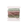 Multicolor 0.8mm No.72 braided nylon cord on white spool for DIY jewelry crafts - 0.8mm (5 Meters/Bundle) / Gradient Dyed #080