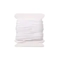 High-quality 0.8mm white braided nylon cord for DIY jewelry making on white spool - 0.8mm (5m Pack) / White