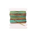 Multicolor No. 72 nylon braided cord 0.8mm for DIY handmade jewelry bracelets - 0.8mm (5 Meters/Bundle) / Mint Green Brown Gradient (#090)