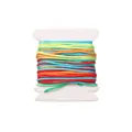 Rainbow nylon cord No. 72, 0.8mm thickness on white spool for DIY bracelet making - 0.8mm (5 Meters/Bundle) / Rainbow Gradient (#091)