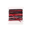 Multi-colored 0.8mm nylon cord for DIY jewelry braiding on white spool for crafts. - 0.8mm (5 Meters/Bundle) / Red and Gray Gradient (#092)