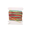 Rainbow colored No. 72 nylon jade thread 0.8mm cord for DIY handmade jewelry crafts - 0.8mm (5 Meters/Bundle) / Multicolor Gradient (#093)
