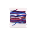 0.8mm multi-color nylon cord on white plastic spool for DIY handmade jewelry making - 0.8mm (5 Meters/Bundle) / Red Blue Purple Gradient (#094)