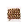 Multicolor 0.8mm braided nylon cord for DIY jewelry making projects on a white spool - 0.8mm (5m/Card, 1 Piece) / Variegated Multi-color Gold