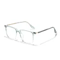 Stilvolle Vintage TR-Rahmen Oversize-Brille in hellblauem transparentem Finish. - Farbverlauf Blau
