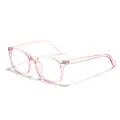 Modische transparent rosa Brillen für Damen im klassischen akademischen Look Design - Rosa