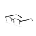 Elegantes gafas cuadradas con montura degradada de negro a transparente en TR90 Arte - Degradado de Negro a Transparente