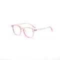 Gafas de moda con montura cuadrada de TR90 rosa translúcido para hombre y mujer diseño - Rosa Claro