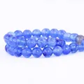 Premium 10mm synthetic watermelon blue round beads strand for diy jewelry craft - 10MM (Approx. 39CM/Strand, 39 Beads) / Blue & White