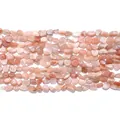 Natural peach sunstone irregular tumbled loose beads for DIY handmade jewelry making - Approx. 40-45 Pieces/Strand / Sunstone