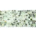 Natural irregular green prehnite stone beads with black tourmaline for jewelry DIY making - Approx. 40-45 Pieces/Strand / Prehnite