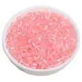 Bulk pink cat eye glass donut beads for DIY handmade jewelry necklaces and bracelets - 5g/Pack (Approx. 90pcs, 4x2.5mm) / Orange Pink