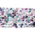 Natural colorful tumbled fluorite loose stone beads for DIY handmade jewelry crafts - Approx. 40-45 Pieces/Strand / Fluorite