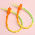 Anello in silicone sfumato da 21cm con chiusura a fiore per portachiavi fai-da-te - Testa Rosso Arancio