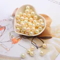 Cream iridescent AB color round faux pearl beads for jewelry making DIY projects. - 6mm (Approx 100pcs/Pack) / Beige