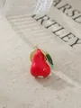 Süße rote Kirsche Frucht Brosche Kragennadel für Kleidung Dekoration - Hellroter Birnen Stil (A22-20)
