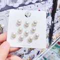 Elegant set of ten white pearl safety pins for clothing decoration and anti-exposure - Beige 10 Pieces/Pack
