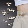 Elegante Perlen-Sicherheitsnadeln zur Taillenverstellung für Hosen und Röcke, 5,5 cm - Stil E-74 / 6er Set