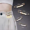 Dekorative goldfarbene Perlen-Taillen-Einstellnadeln für Kleidung in 3,8 cm und 5,5 cm - Stil E-103 / 4er-Set