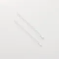 Elegant silver-colored jewelry extender chain with teardrop pendant for DIY handmade jewelry - 60mm (1 Piece) / Thick Silver Plated