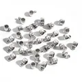 Perles d'espacement cylindriques en alliage argenté antique avec boucle pour bijoux DIY - Style 936 (Argent Antique) / Longueur 4mm (20 Pièces/Paquet)