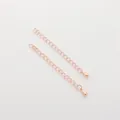Rose gold-filled metal extender chain with drop pendant for DIY jewelry making - 60mm (1 Piece) / Rose Gold Plated