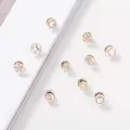 Juego de broches decorativos dorados con diamantes de imitación para ropa elegante. - Paquete de 10 / Dorado (Estilo de Diamantes de Imitación)