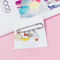 Spilla di sicurezza a cartone animato carina in stile ins con ciondoli per accessori moda - Stile Ragazza con Strass (03)