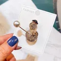 Funkelnde Strass-Weihnachtsschneemann-Brosche mit elegantem Perlenakzent für Schmuck - Künstliche Perle Verzierung (A5-65) / Schneemann (A5-65)