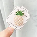Kreative Ananas Brosche mit grüner Emaille und weißen Perlen in Goldlegierung - Ananasstil (A10-3) / Gold Weiß